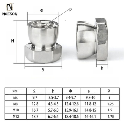 Metric Steel Breakaway Nut M8 M10 M12 for M3 M4 M5 M6 1/4 3/8 5/16 Heavy-Duty and Long-Lasting Performance