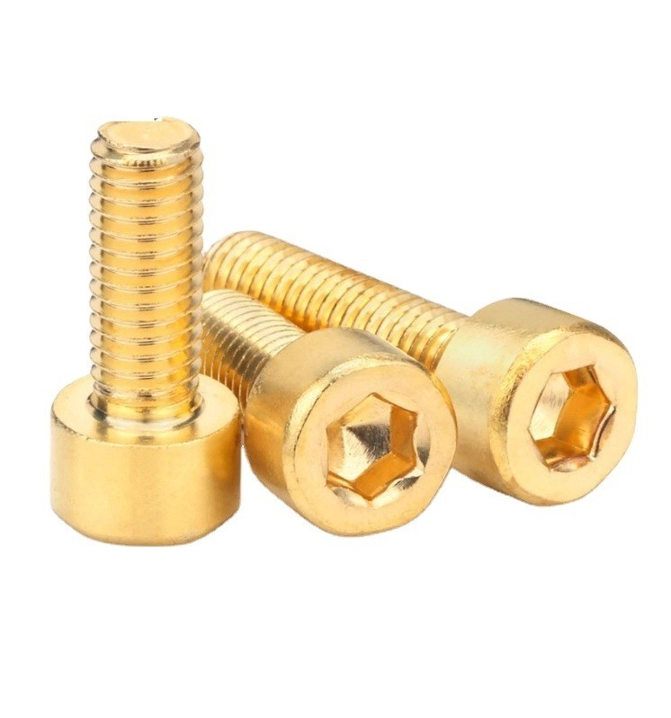 Metric Brass Cylinder Head Bolts for Construction DIN Standard M2 M2.5 M3 M4 M5 M6M8 M10 M12 M14 M16 M18 M20 M24 M27 M30