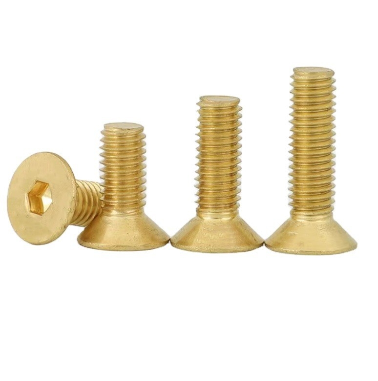 ZINC Finish Sliver M2 M2.5 M3 M4 M5 M6 Stainless Steel 304 brass h62 Hex Socket Flat Countersunk Head Screw DIN Standard