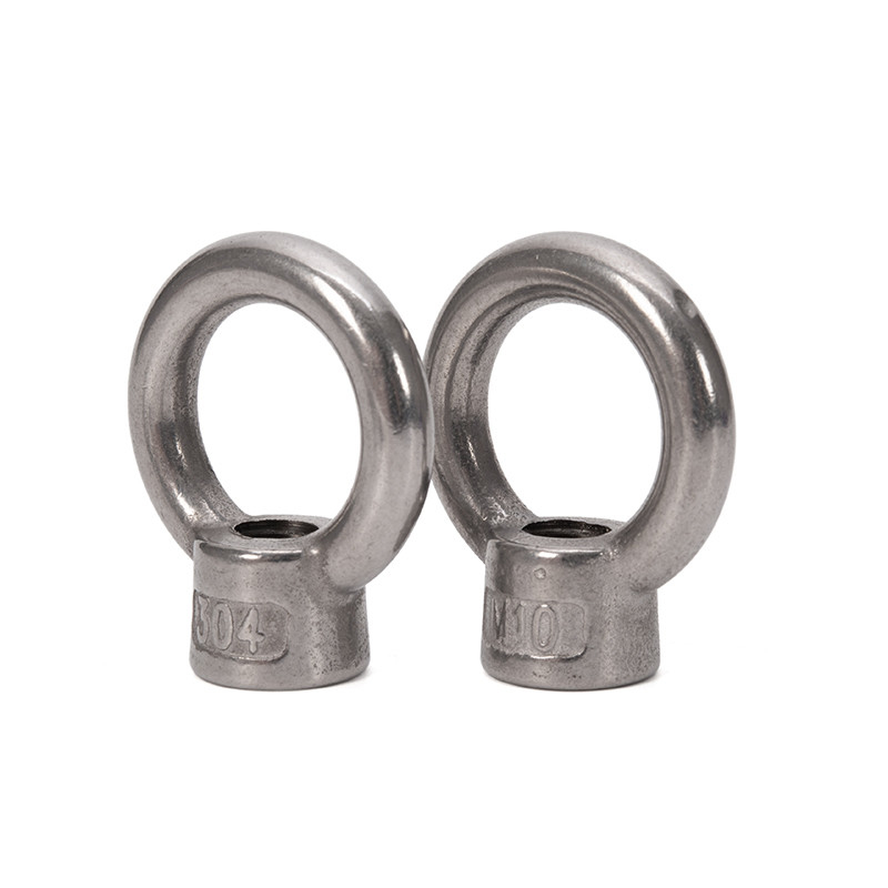 SS314 Stainless Steel Eye Nut M6 Lifting JIS1169 Screw Hook with Grade A4-80 Polished Finish Standard DIN
