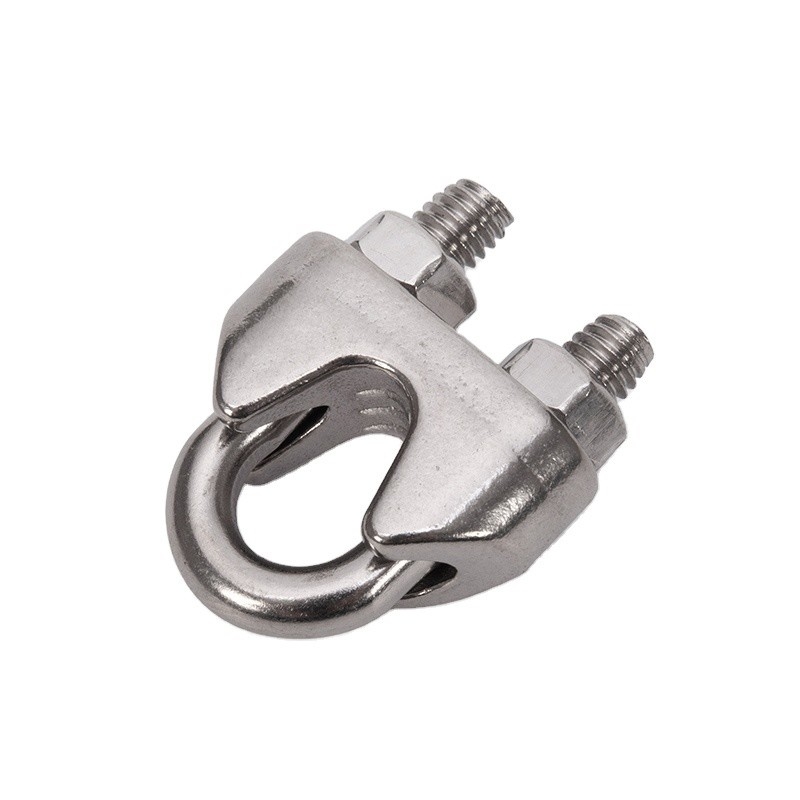 Customized 10mm Metric Size DIN 741 Forged Wire Rope Clamp for Polished Stainless Steel Marine Rigging Assemblies in General Industry