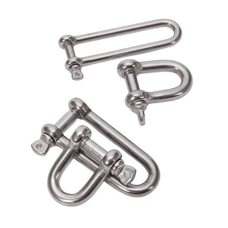 Bolt Type DEE SHACKLES Technology 304 316 Stainless Steel Captive Screw Pin Wide D Shackles Precision Casting