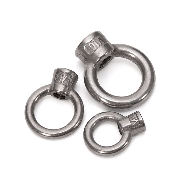 Stainless Steel 304 Forged Ring Shape Eye Nut Galvanized Polish M8 M27 Lifting Sizes M10 M12 M14 M16 M18 M20 M24 M27 A2-70 Grade