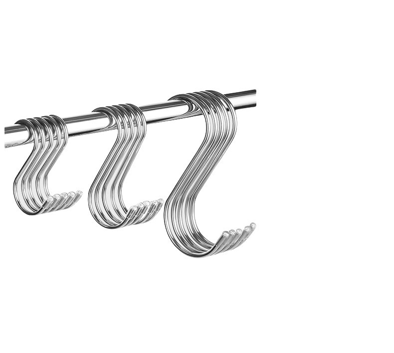Metric Blue Anodized S Shaped Metal Hooks for Kitchen Cabinet Display m1.6 m2 m2.5 m3 m4 m5 m6 m8 m10 m12 m14 m16 m20