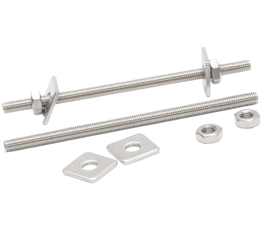 Extended Double Head Bolt Threaded Rod System of Measurement Stainless Steel Wall Threading Screw and Nut Set M6 M8 M16