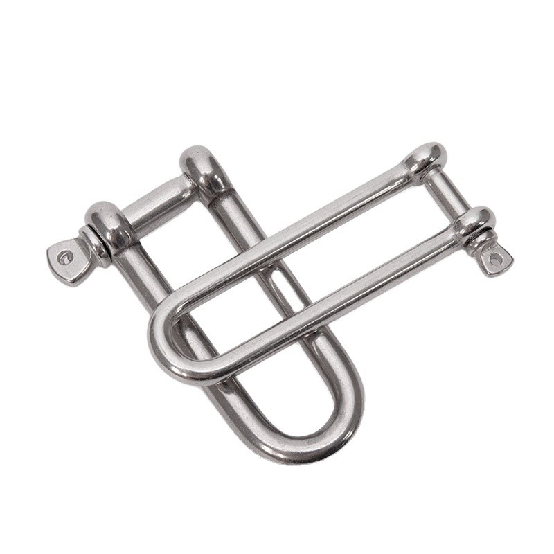 Polished Stainless Steel Heavy Duty Spreader Lifting Ring D Shackle Horseshoe Buckle Metric Measurement Bolt Type