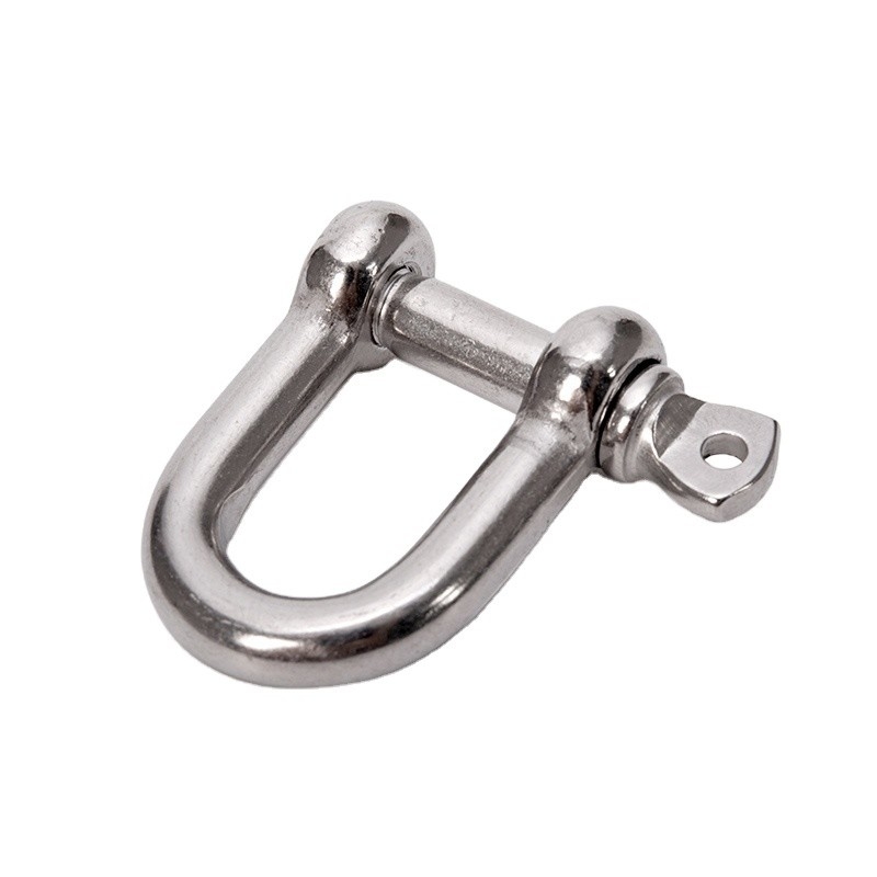 DEE SHACKLES Silver 316 Stainless Steel Long D Shackle for Marine and Heavy Industry Rigging M 4 M 16 Oil Gas Industry Standard Heavy Duty Design