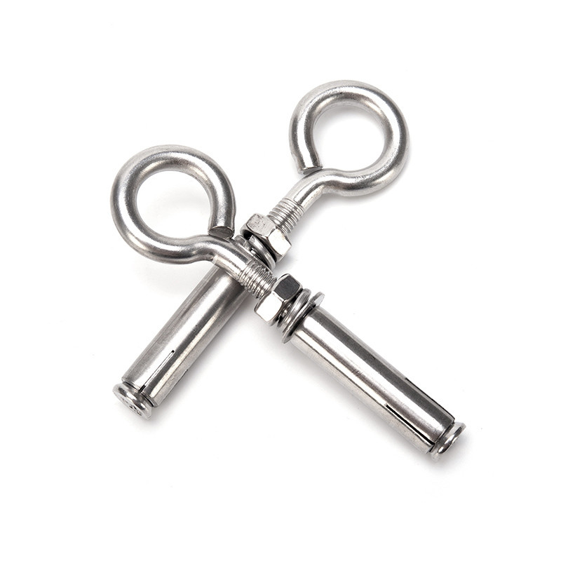 M6 M8 M10 M12 M14 M16 M20 Round Head Style Stainless Steel 304 Hardware Fitting Fine Pitch Hook with Nut Eye Bolt