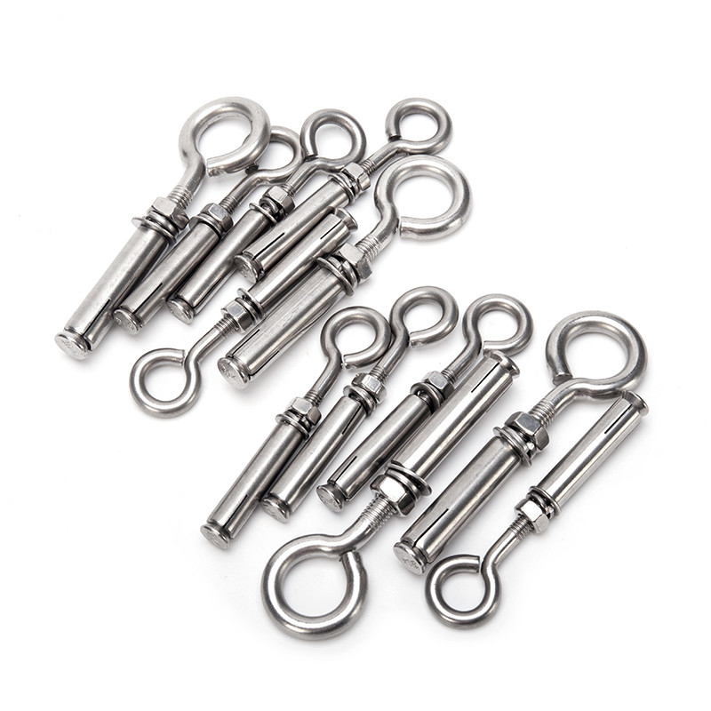 M6 M8 M10 Stainless Steel Wall Ceiling Concrete Anchor Eyebolt Expansion Shoulder Eye Bolt Screw with Nut Galvanized Finish