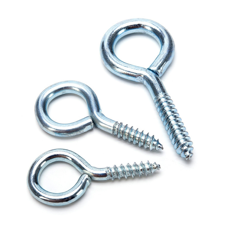 JIS Standard M1.6 M2 M2.5 M3 M4 M5 M6 M8 M10 M12 M14 M16 M20 Special Triangle Shape Eye Hook Screw with ZINC Finish and Open Eyes