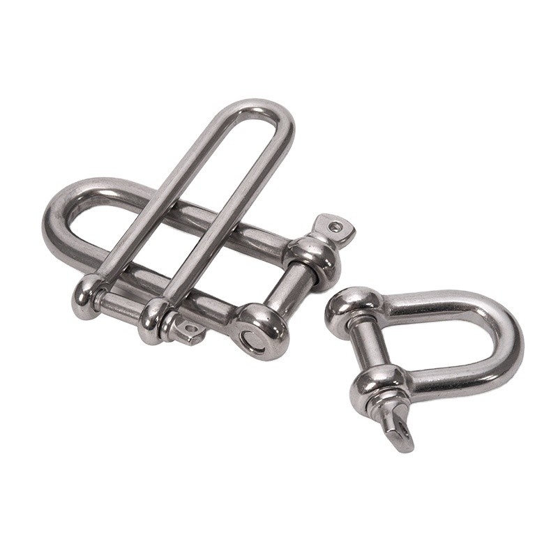 8mm Marine Hardware Automotive Industry Recommended 316 Stainless Steel D Shackle with Screw Collar Pin