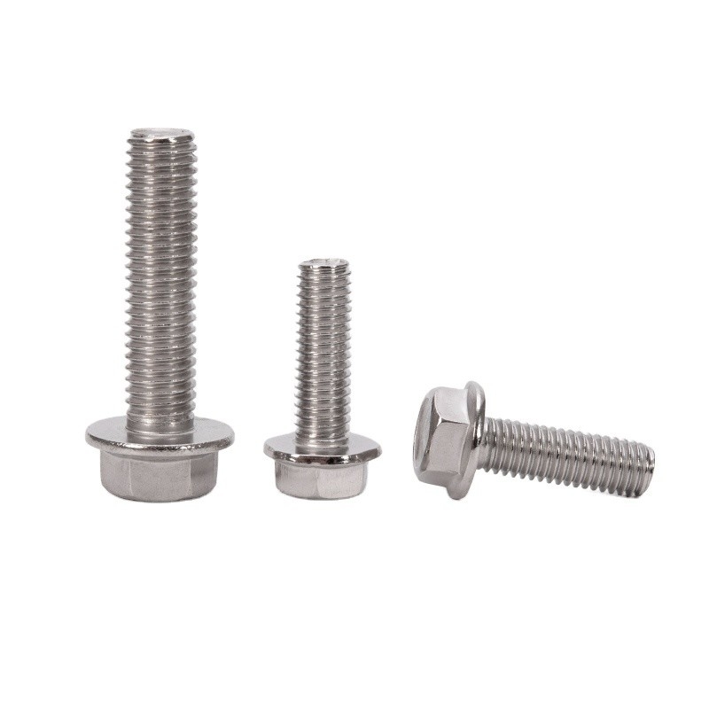 ZINC Finish Grade 304/316/A2-70/A4-80 Material Stainless Steel M2 M5 M6 M8 Titanium Flange Bolts with High Precision and Hex Head
