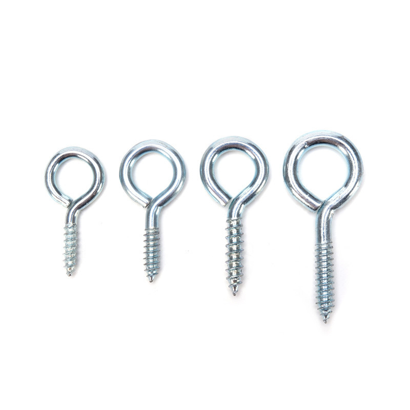 DIN Standard Stainless Steel Eye Bolt Self-tapping Hanging Open Eye Hook M2.5 C-type Screw Bolt INCH Measurement System