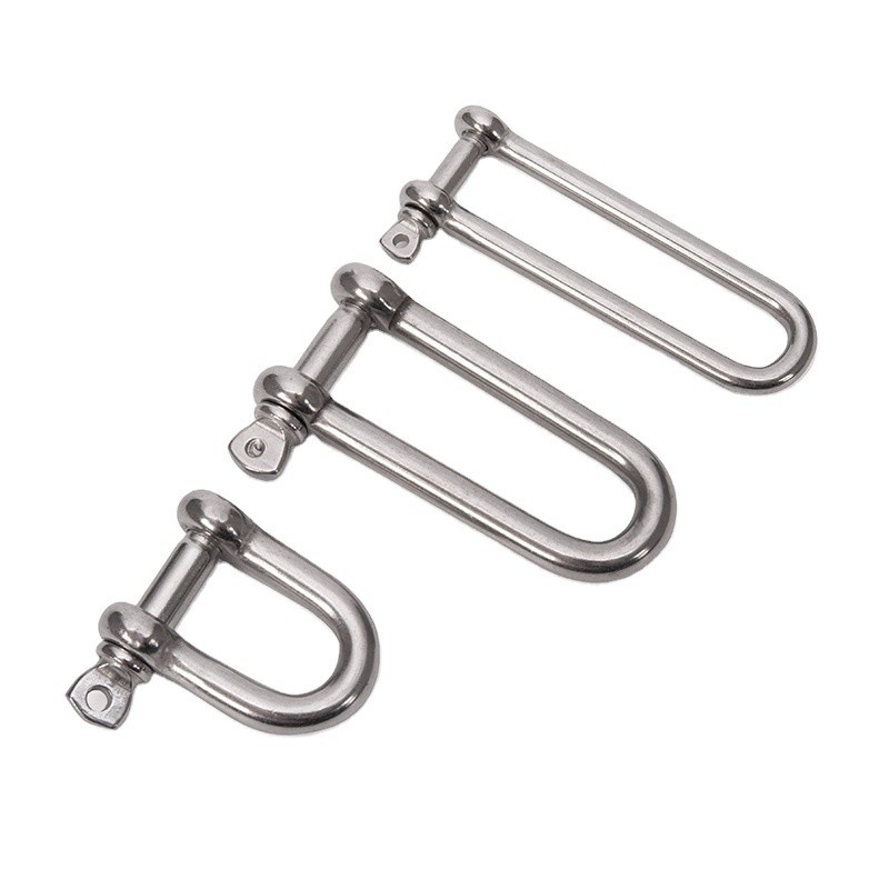 Metric Stainless Steel Long D Forged Screw Pin Anchor Shackle for Corrosion Resistant Performance