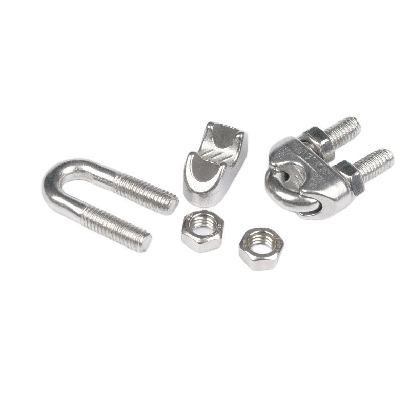 ZINC Finish Stainless Steel Wire Rope Cable Clip Clamps for M4 to M12 U Bolt Saddle Fastener in Metric Measurement System