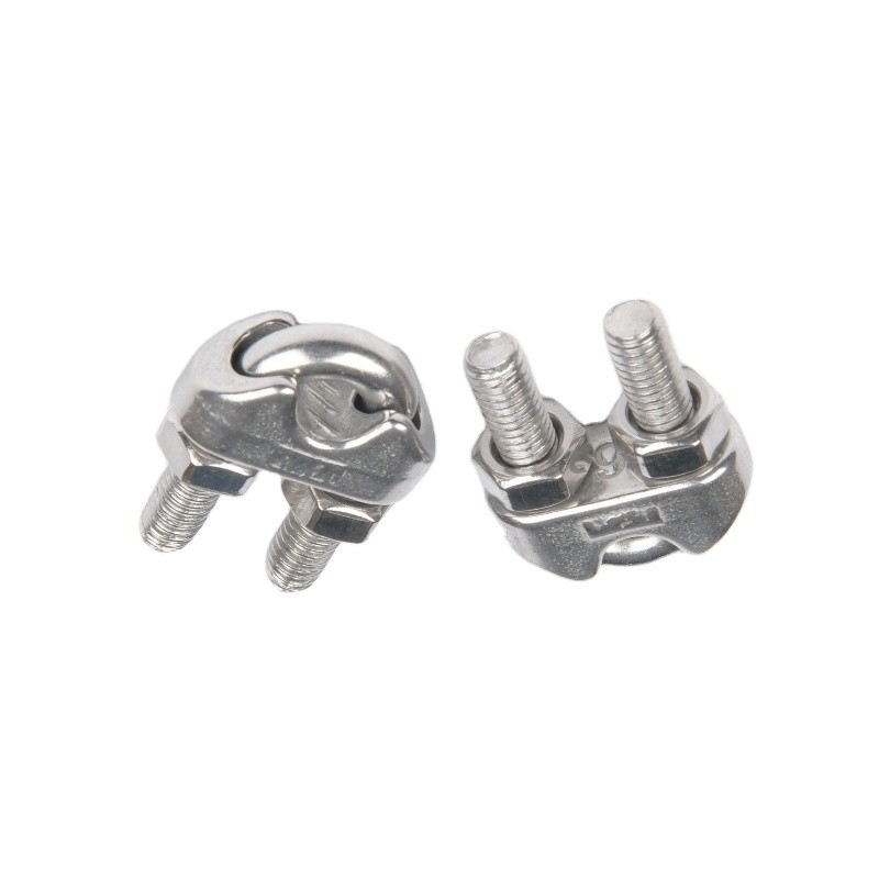 Customized Support OEM M6 Stainless Steel Wire Rope Cable Clip Clamp U Bolt Saddle Fastener for Metric Measurement System