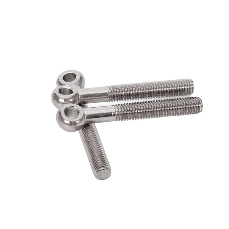 Customized Galvanized Finish M5M6M8M10 Stainless Steel Eyebolt Slipknot Screw O-ring Hole Bolt with ROUND Head Style