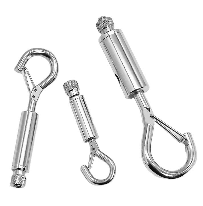 OEM Customized 4.6mm-12mm Wire Rope Lock Head Pendant Light Panel Light Pendant Hook with Safety Buckle and Spring Hooks