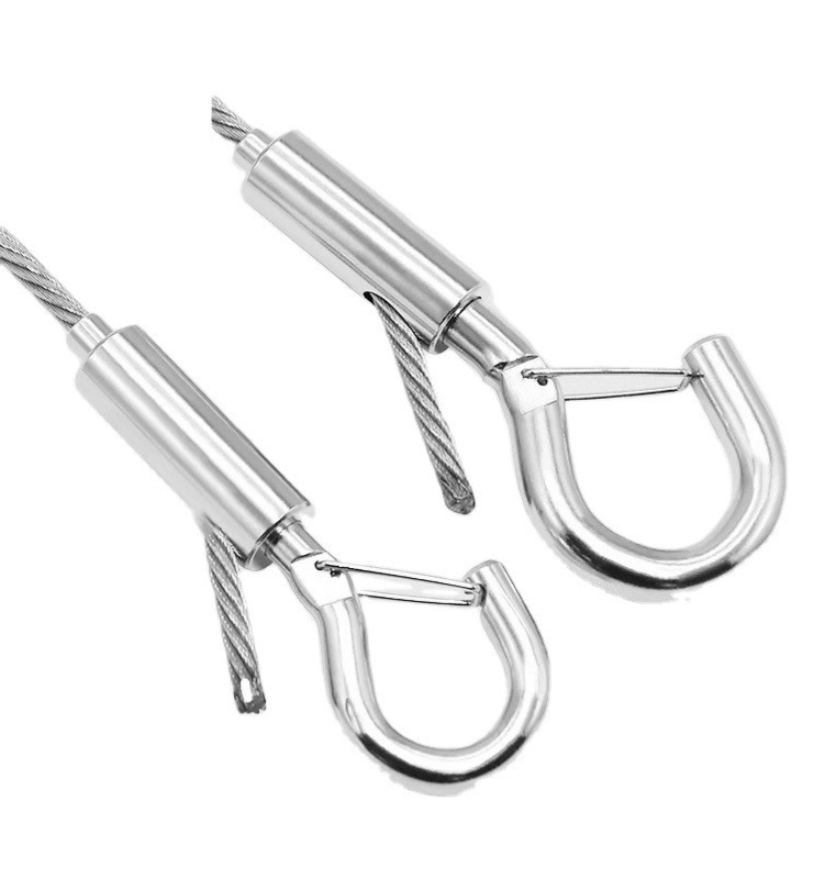 Electrolytic Treatment 8mm-50mm Stainless Steel Double End Bolt Snap Hook Carabiner for Dog Leash Scuba Accessories
