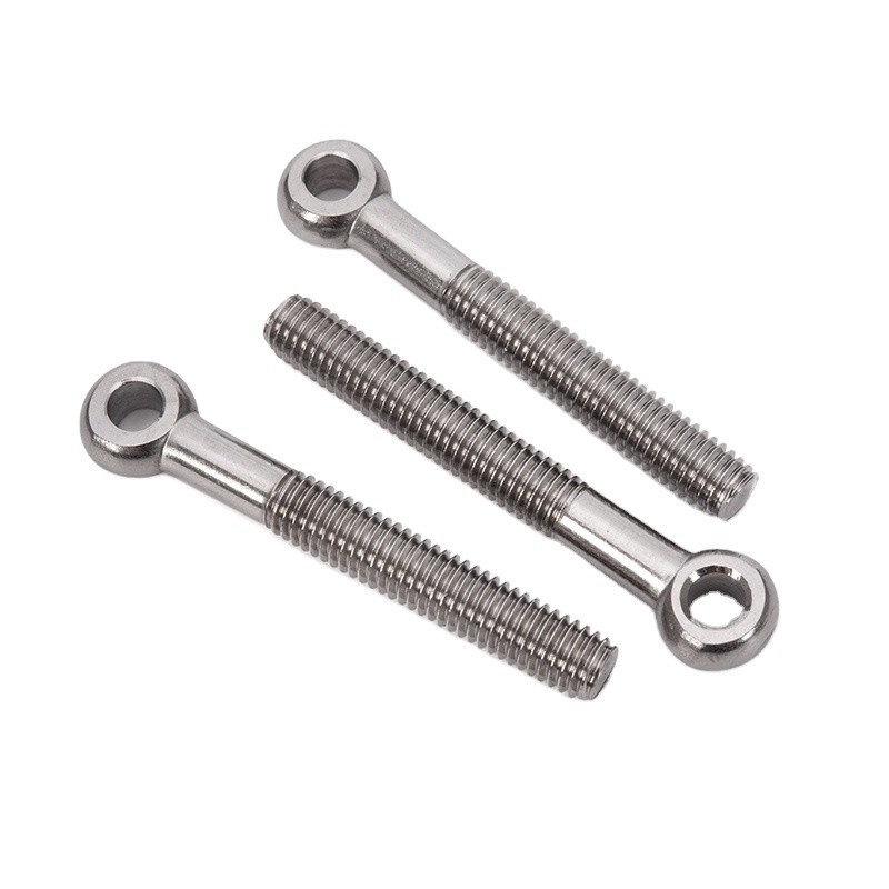 Steel Wood Tapping Bolt Eye Screw with Welded Ring Hook in 304 Stainless Steel Material and Metric Measurement System