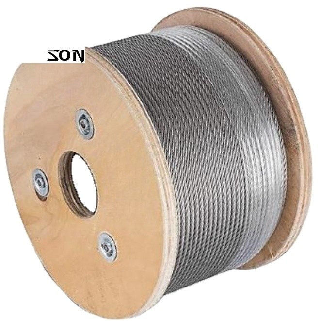 Metal Material 7x7 316 Stainless Steel Wire Rope for Outdoor Environments AISI 201/304/316 in Customized Color