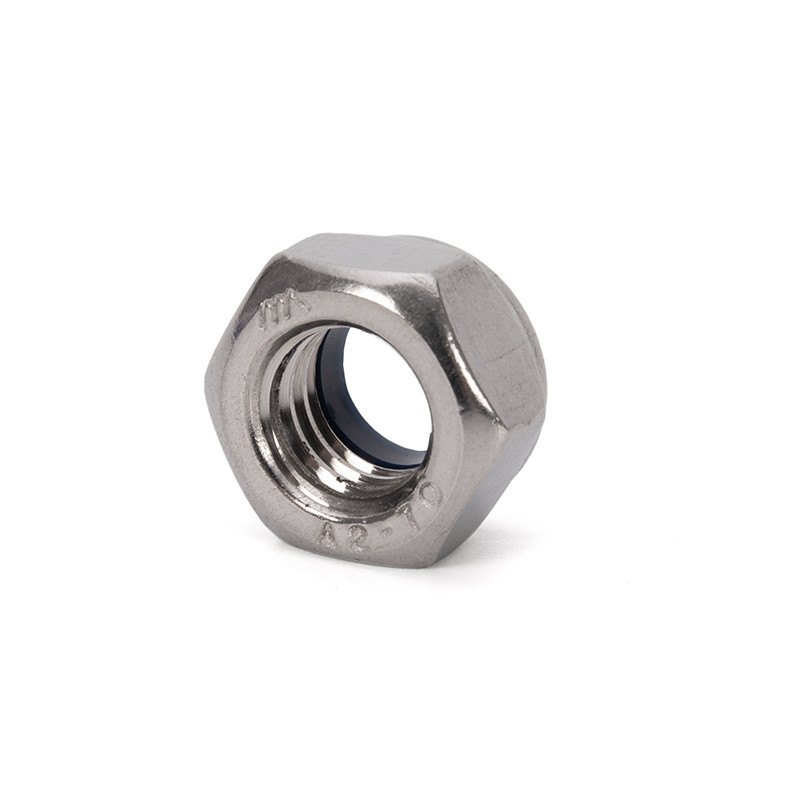 304 Stainless Steel M3 Nylon Lock Nut Metal Self-Locking Nut Galvanized Release M3 Nut Metric Carbon Steel Plain Finish