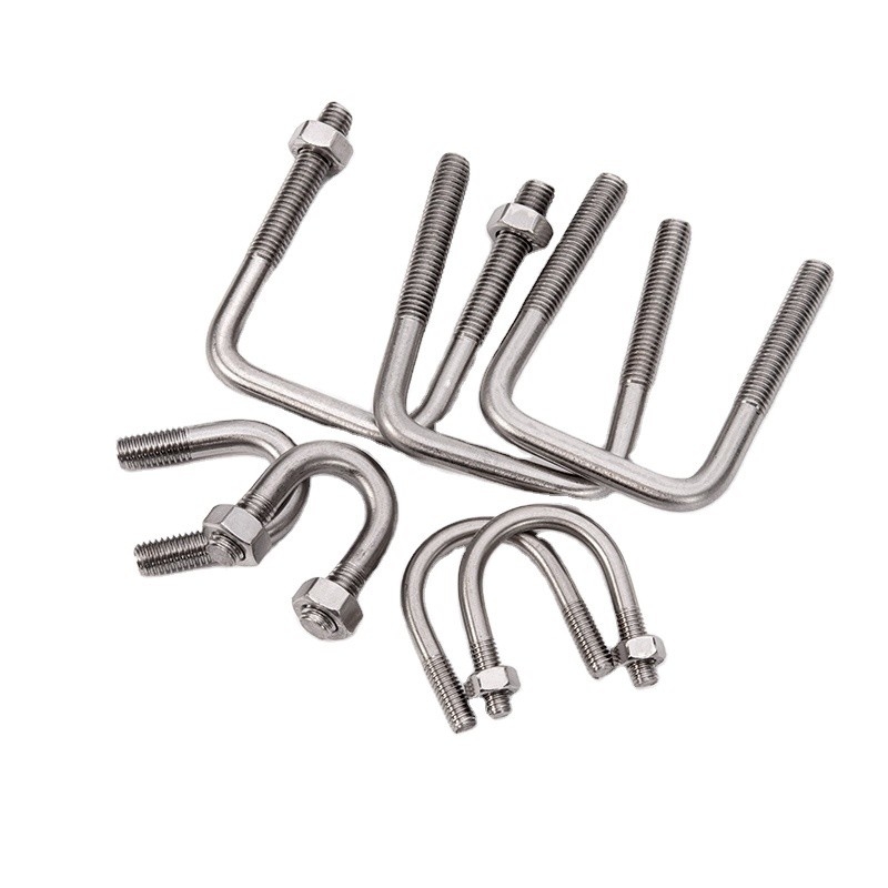 Galvanized Round Bend U Bolt for M3 M4 M5 M6 M8 M10 M12 M16 M20 in Plain Finish according to JIS Standard