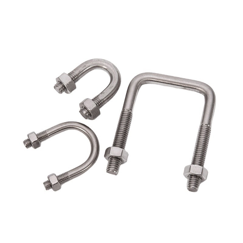 U Bolts for Fixing Bracket on Walls and Floors ANSI/ASME Standard Stainless Steel Material ZINC Surface Treatment