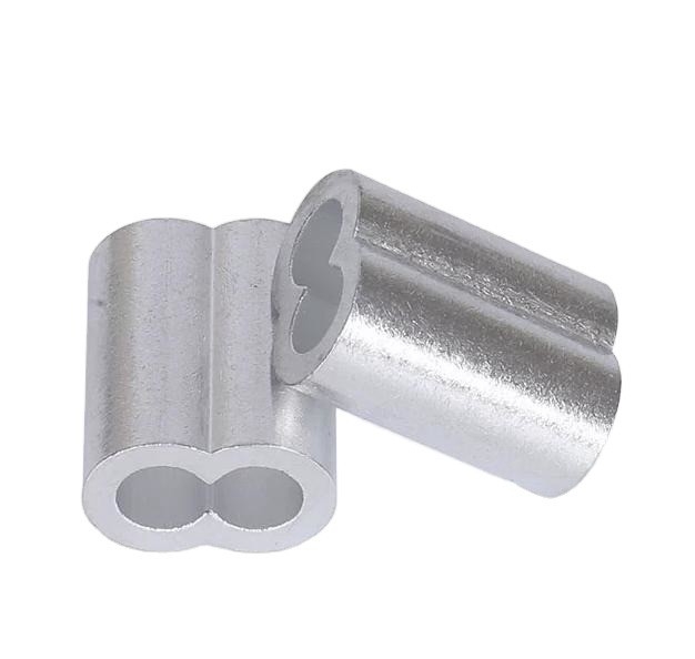 100bag Fishing Line Accessories In Tube Wire Connector Pipe Crimp Sleeves Connector oval Aluminum Crimps Sleeve for m10