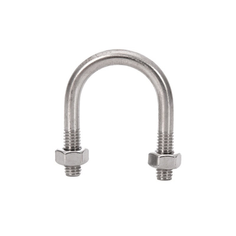 U Bolt U Tube Clamp with Fixed Buckle 304 Stainless Steel and M12M16M20M24 Bolt Fasteners according to DIN Standard