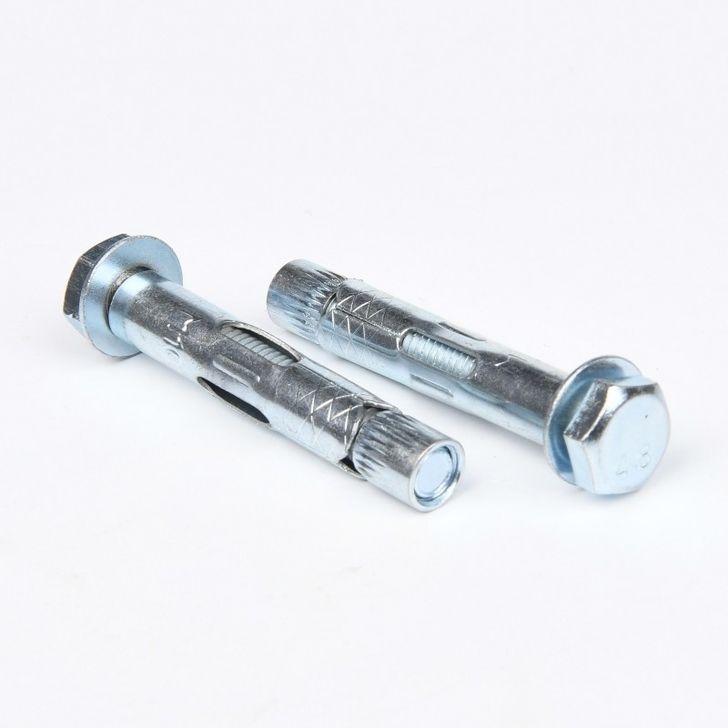 Brown Steel M6 M8 M10 Expansion Anchor Bolt Fix Bolt Shield Anchor With Hex Bolt For Heavy Duty Applications Grey Finish