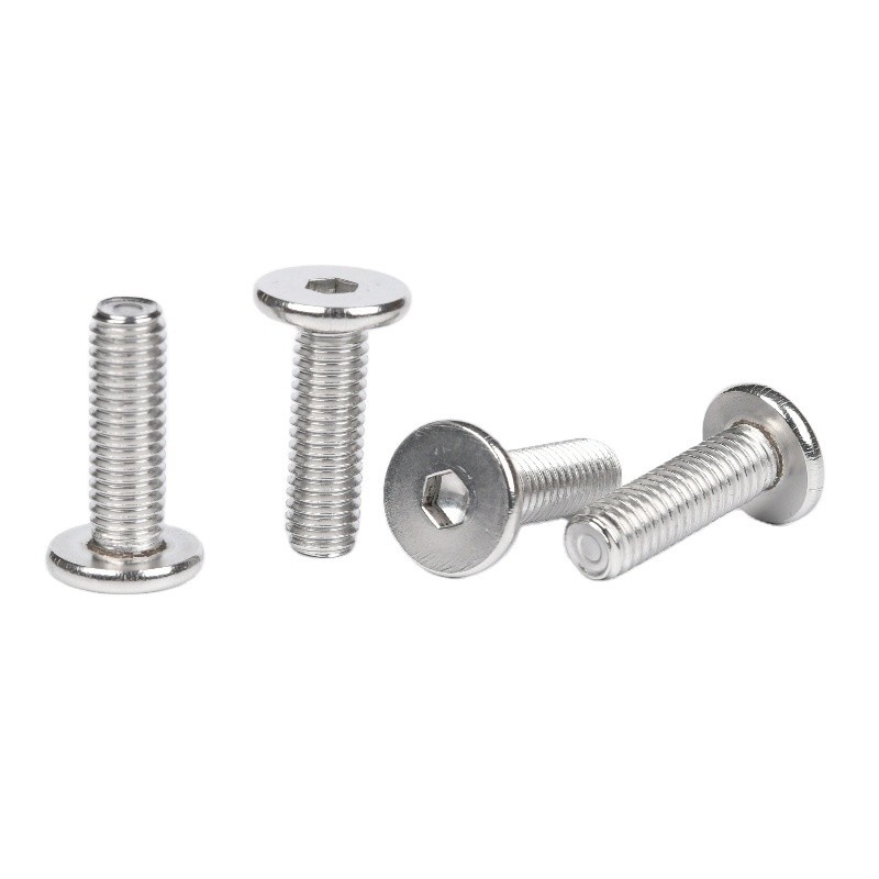 M2 M2.5 M3 M4 M5 M6 Din7991 304 Stainless Steel Hex Socket Flat Head Countersunk Furniture Screw with ZINC PLATED Finish