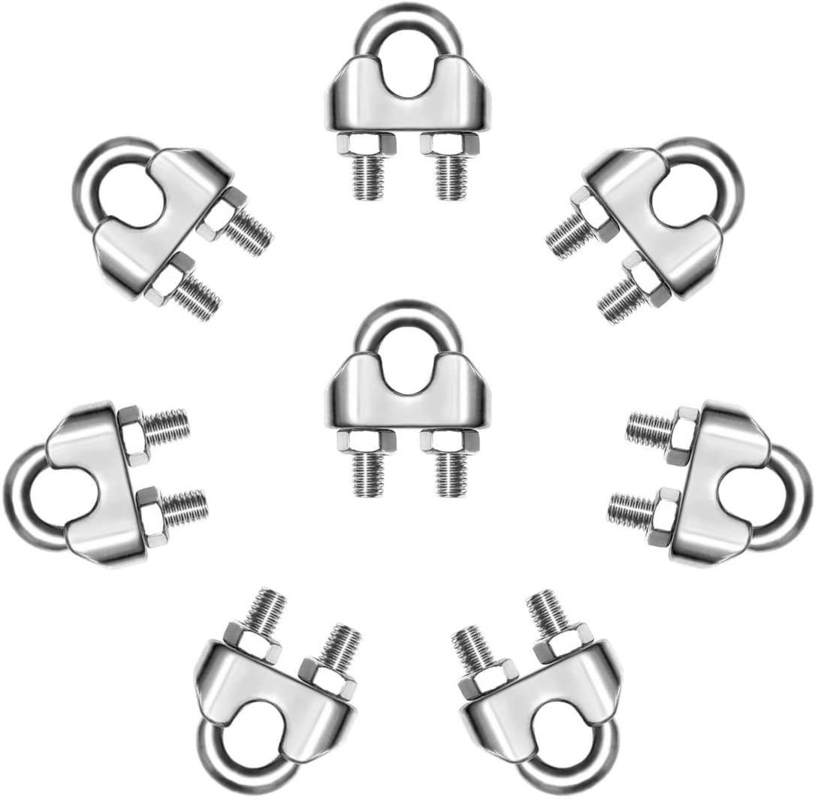 Customized Support for Heavy Industry Rigging JIS Standard Double Pipe Clamps Galvanized Malleable Wire Rope Cable Clip