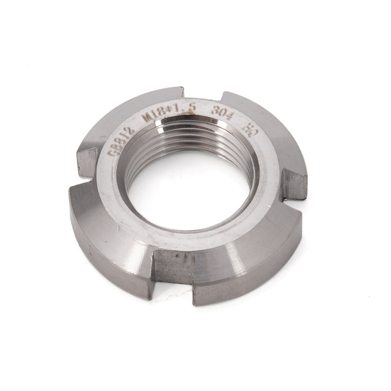 Automotive Industry Precision Round Nuts Assurance 304 Stainless Steel DIN981 Slotted Bearing Locking for Durability