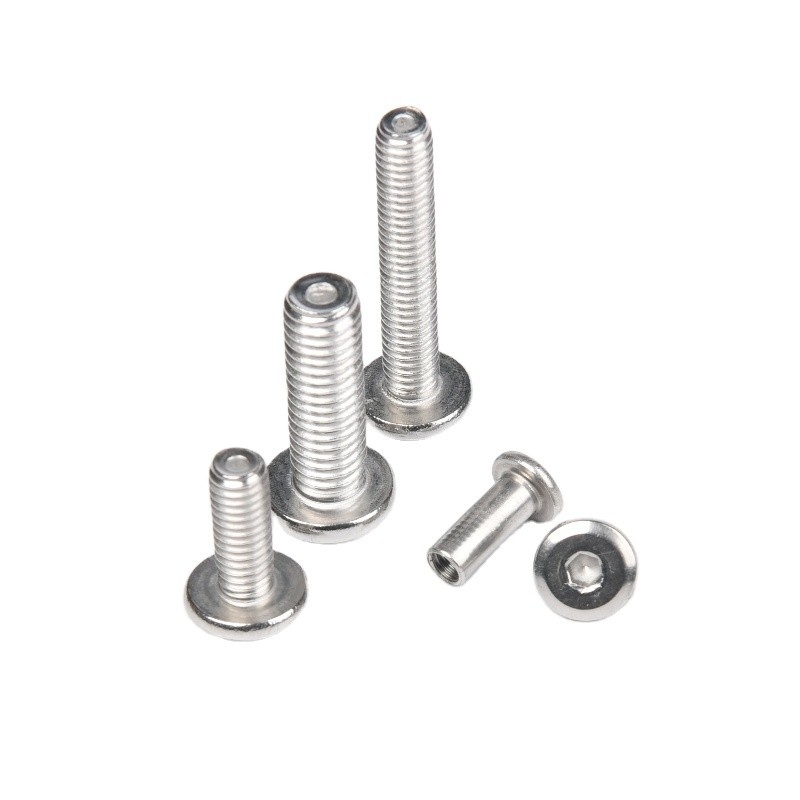304 Stainless Steel Flat Chamfer Head Hex Socket Furniture Accessories Wood Screw for Metric Measurement System High Wood