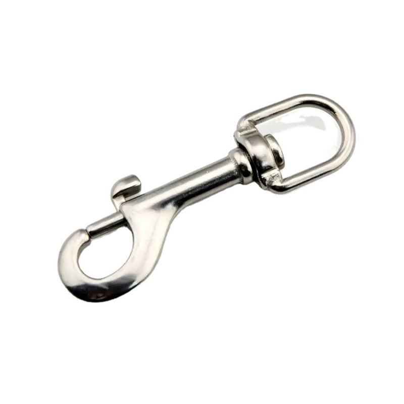 Electrolytic Treatment Finish 65mm-115mm Stainless Steel Double End Bolt Snap Hook Carabiner for Dog Leash Scuba Accessories