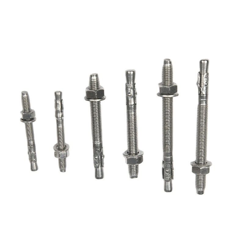 Metric DIN Hot Dip Galvanized Steel Wedge Anchor Expansion Bolts M6 M8 M10 M12 M16 Strong Hold for Construction Projects