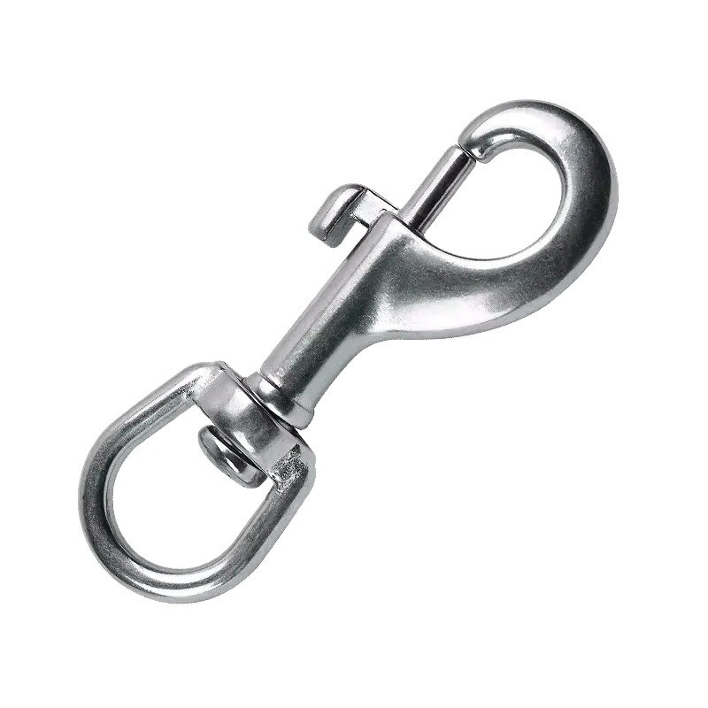 Mining Stainless Steel SS304 SS316 A2 A4 Oval Ring Dog Leash Rope Round Eye Swivel Snap Hook Heavy Industry Essential Accessory