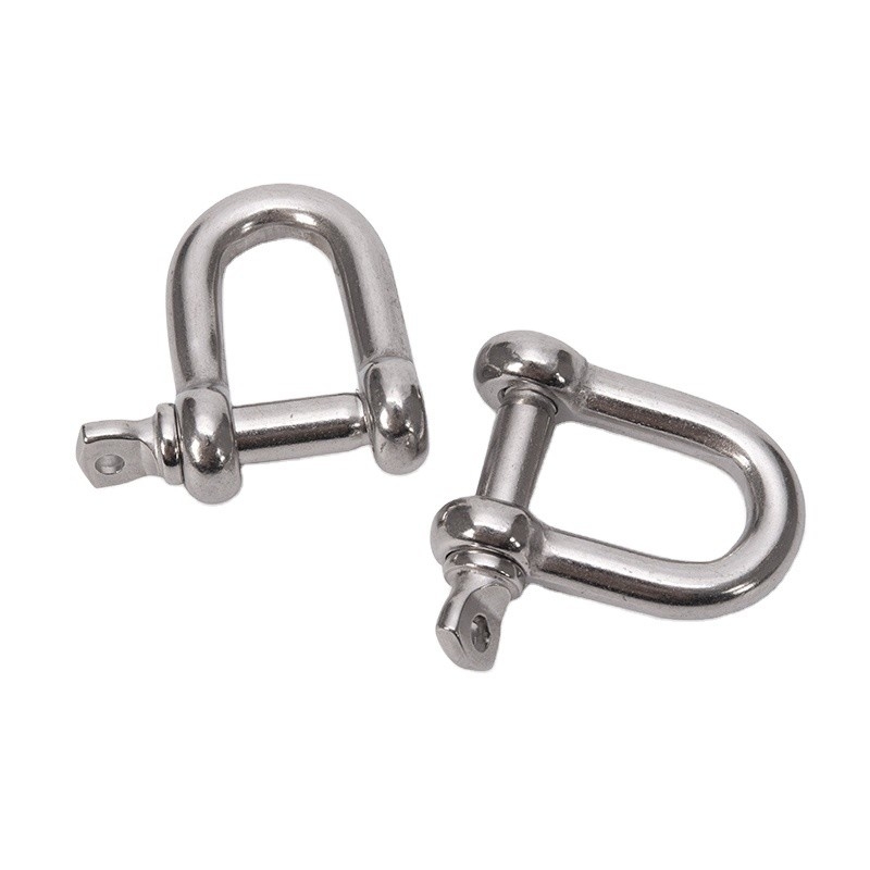 Marine Hardware High Polished 316 Stainless Steel Wide D Shackle for Industrial Rigging Applications in M5-M12