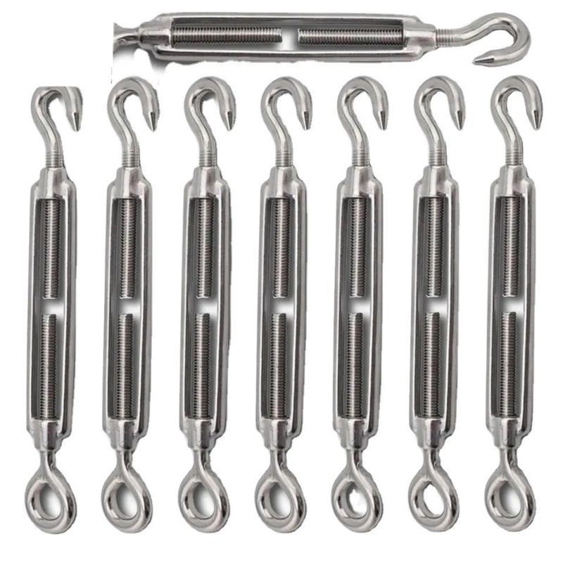 316 Stainless Steel Frame Type Eye Hook Turnbuckle for Heavy Duty Wire Rope Tensioning and Durability in Mining Industry