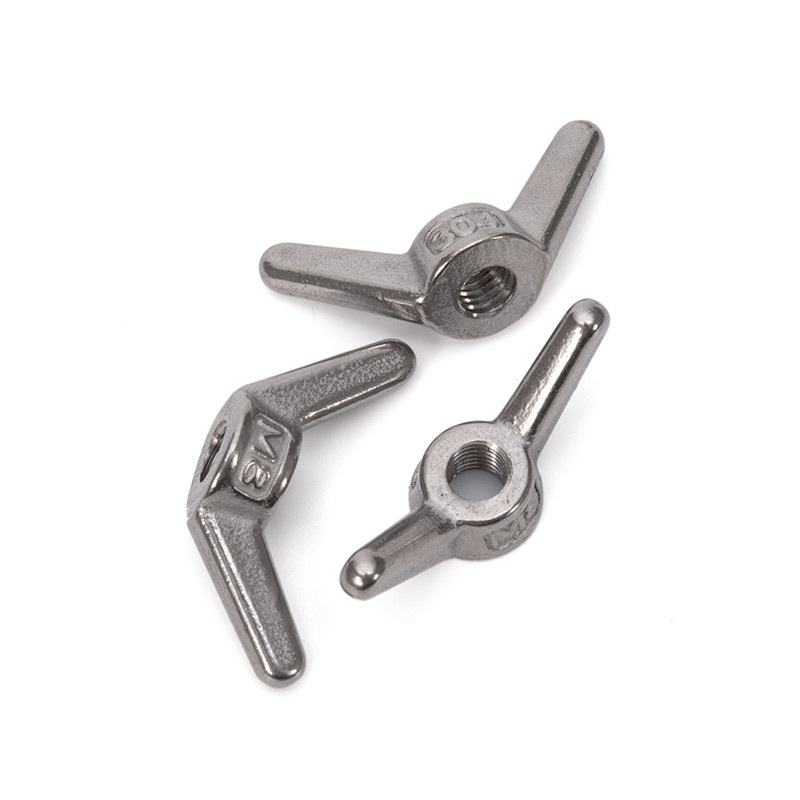 Carbon Steel Rounded Wing Nuts Stainless Steel 304 316 Butterfly Hand Nut for Your Measurement System Imperial Inch