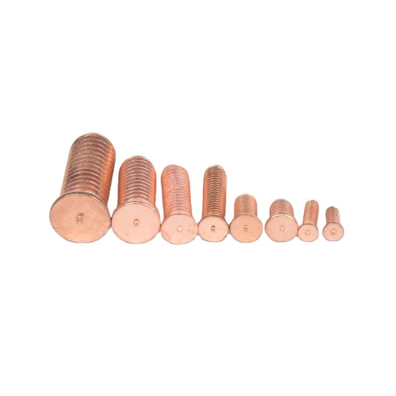 DIN Standard Stainless Steel 304 Polished Copper Plated Stud Welding Screw M3 M4 M5 M6 M8 for Industrial Applications