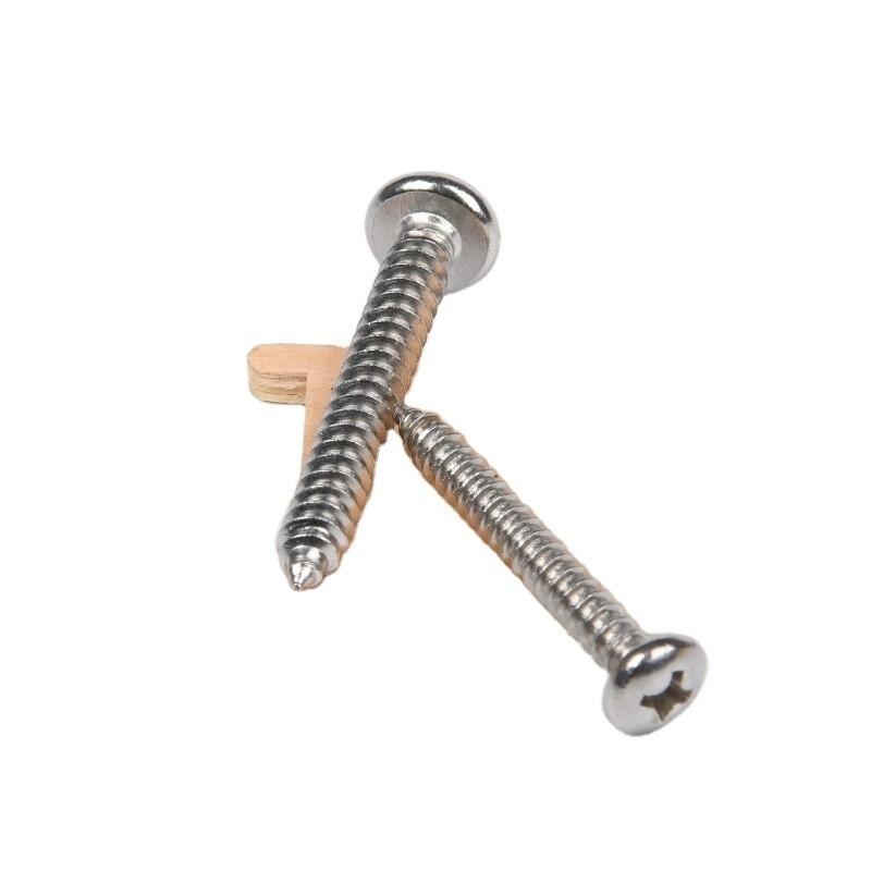 Galvanized Stainless Steel Cross Round Head Self Tapping Screw Bolts with ZINC PLATED Finish INCH Measurement System