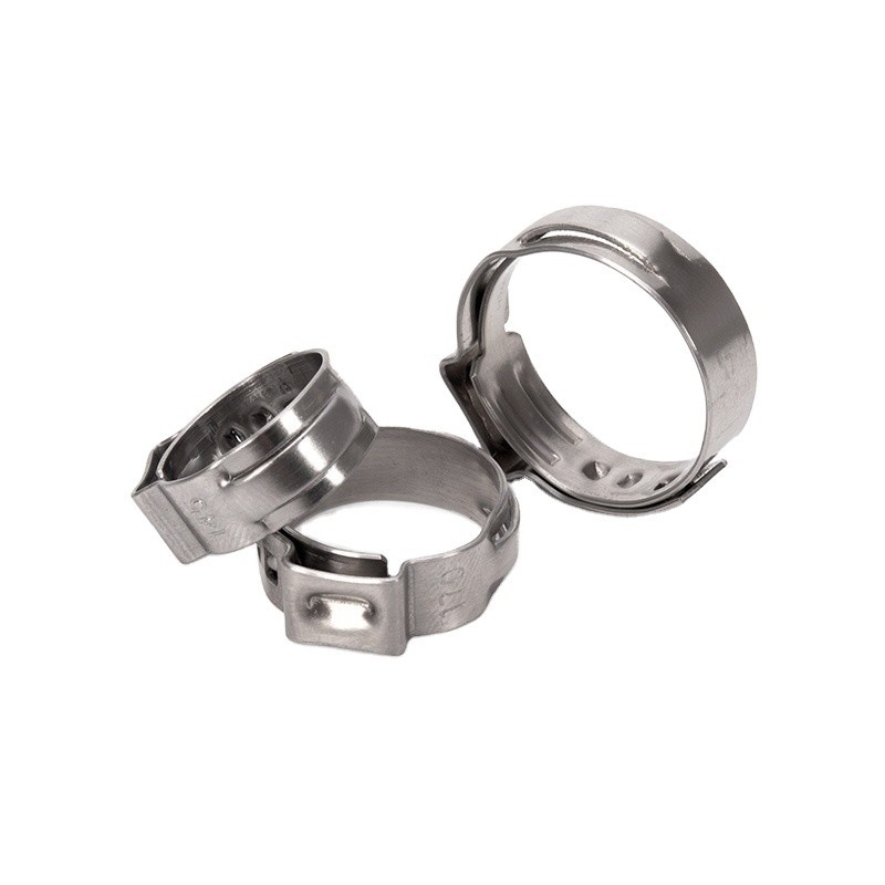 JIS Standard Industrial Single Ear Hose Clamp with Quick Adjustment and Metric Measurement System Made of Stainless Steel
