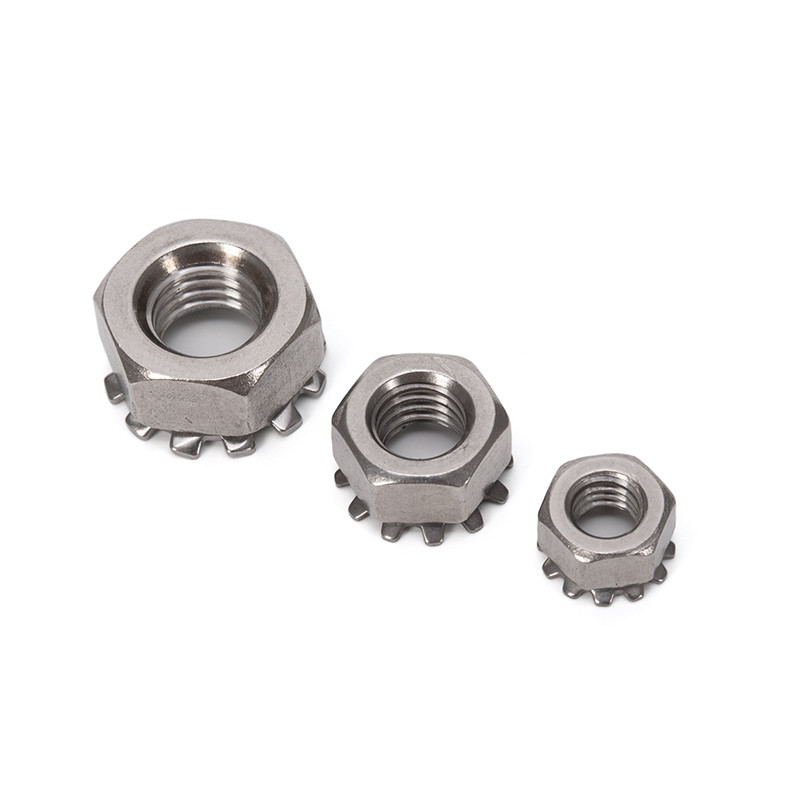 Metric Measurement System M3 M4 M5 M8 M10 Carbon Steel White Zinc Plated K Type Lock Nut with ISO Standard