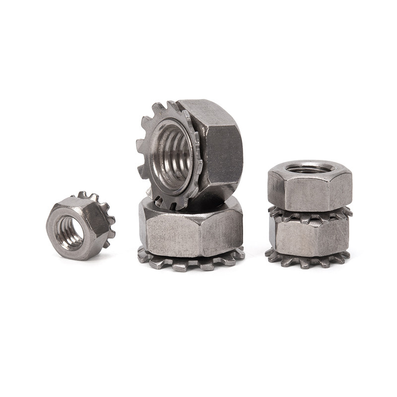 Metric Thread K-Lock Nuts Stainless Steel Teeth Locking Keps Nuts for General Industry Furniture Metric Standard GB