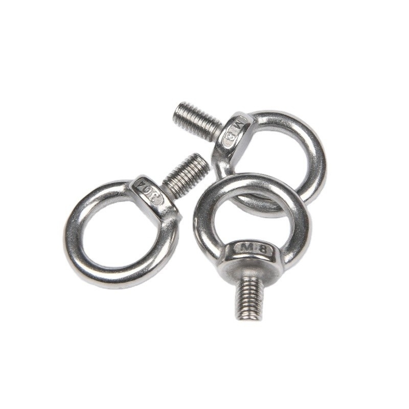 ISO Standard Chrome Plated M5 Round Head Eye Bolt with D Ring Stainless Steel 304 DIN444 Lifting Eyebolt