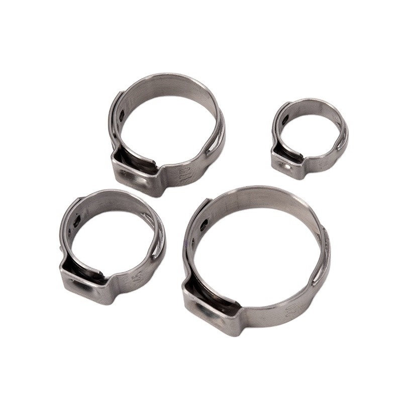 Instock ANSI/ASME Standard 14-15mm Miniature Single Ear Hose Clamp Stainless Steel Welding Clamp for Industrial Needs