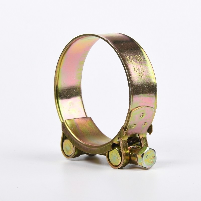 Instock Plain Surface Galvanized Steel Single Bolt Hydraulic Pipe Clamp for Metric Measurement and Heavy Integral Hose