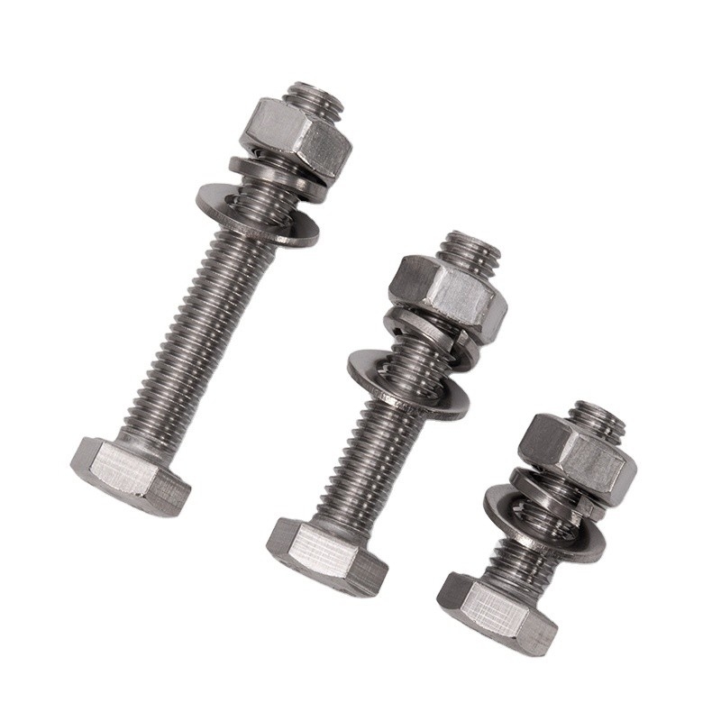 Manufacturing Grade 8.8 Bolt and Nut Screw Washer DIN931 DIN933 for M3 M4 M5 M6 M8 M10 M12 M14 M16 M20 in Plain Finish